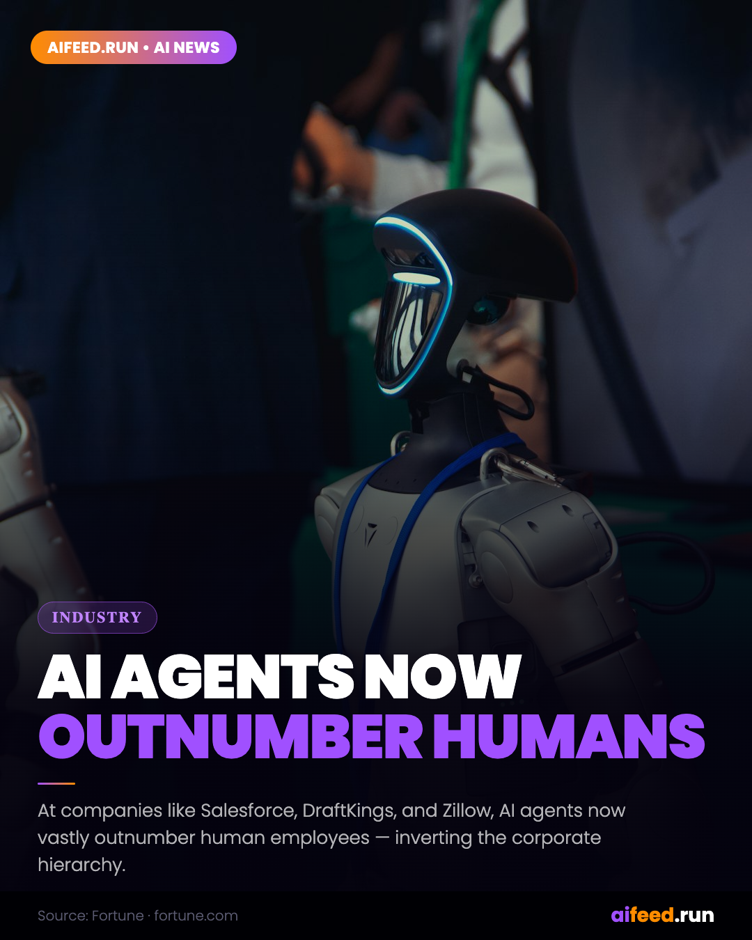 AI Agents Now Vastly Outnumber Human Employees at Leading Enterprises
