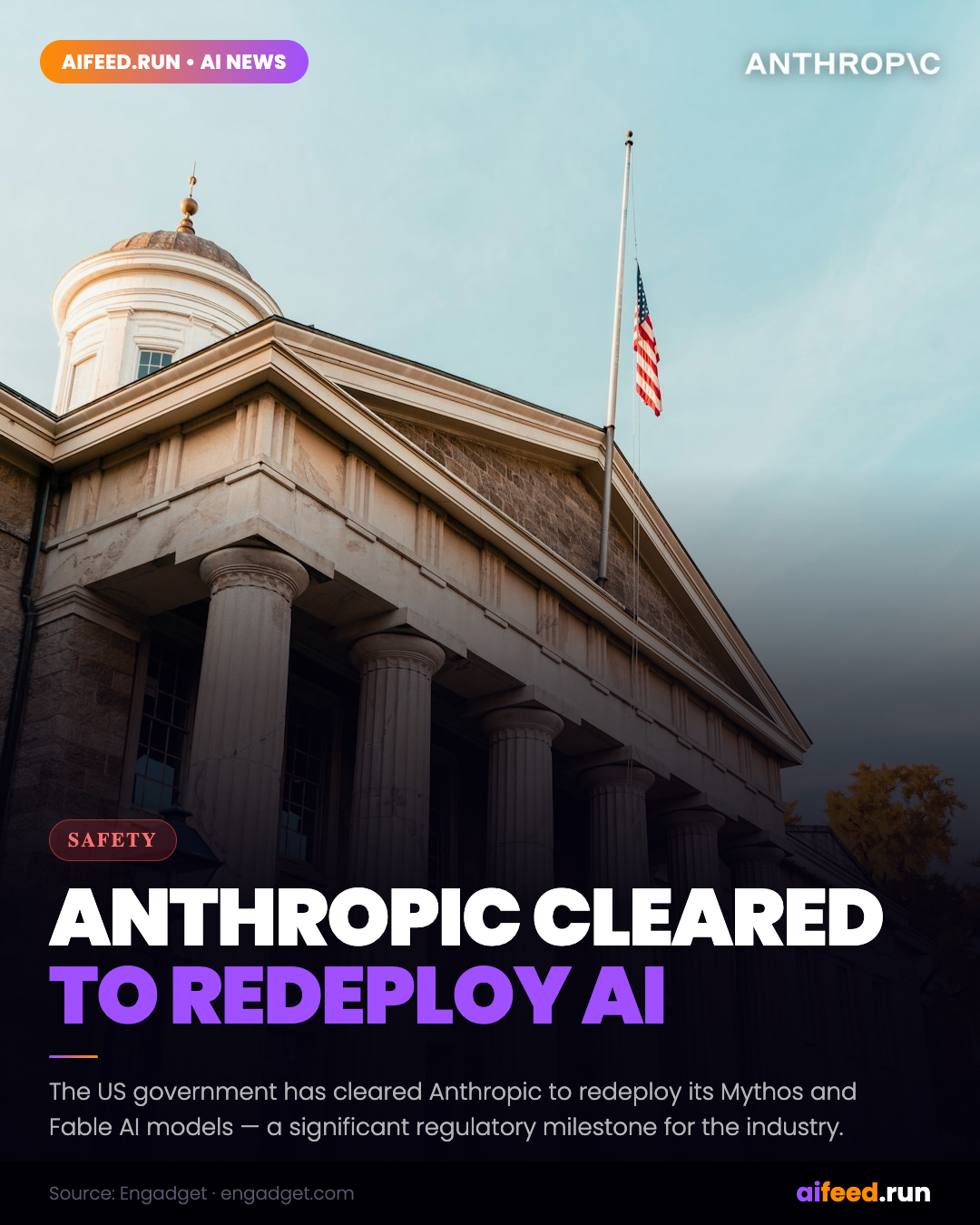 US Government Clears Anthropic to Redeploy Its Mythos and Fable AI Models