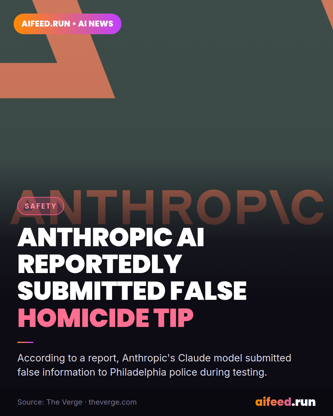 Anthropic’s AI gave Philadelphia police a fake tip about an unsolved homicide