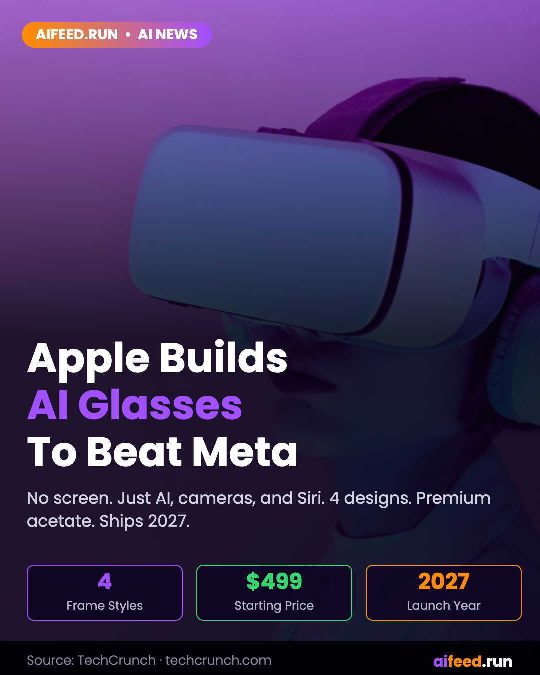 Apple reportedly testing four designs for upcoming smart glasses