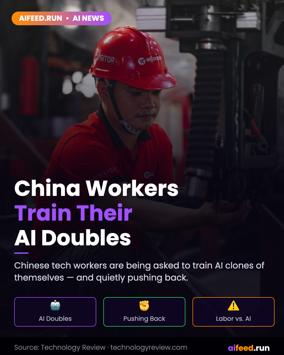Chinese tech workers are starting to train their AI doubles–and pushing back