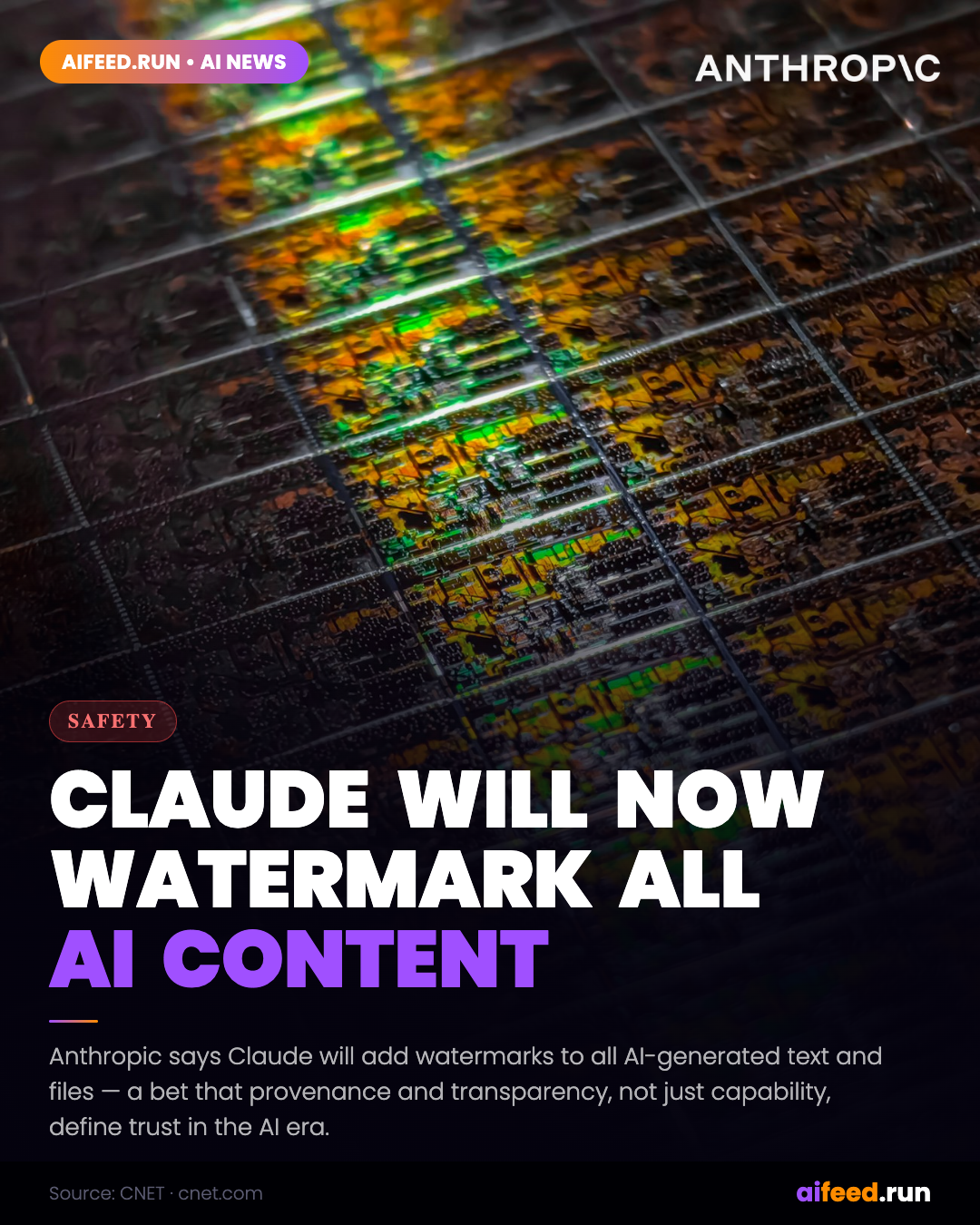 Anthropic's Claude Will Add Watermarks to All AI-Generated Text and Files