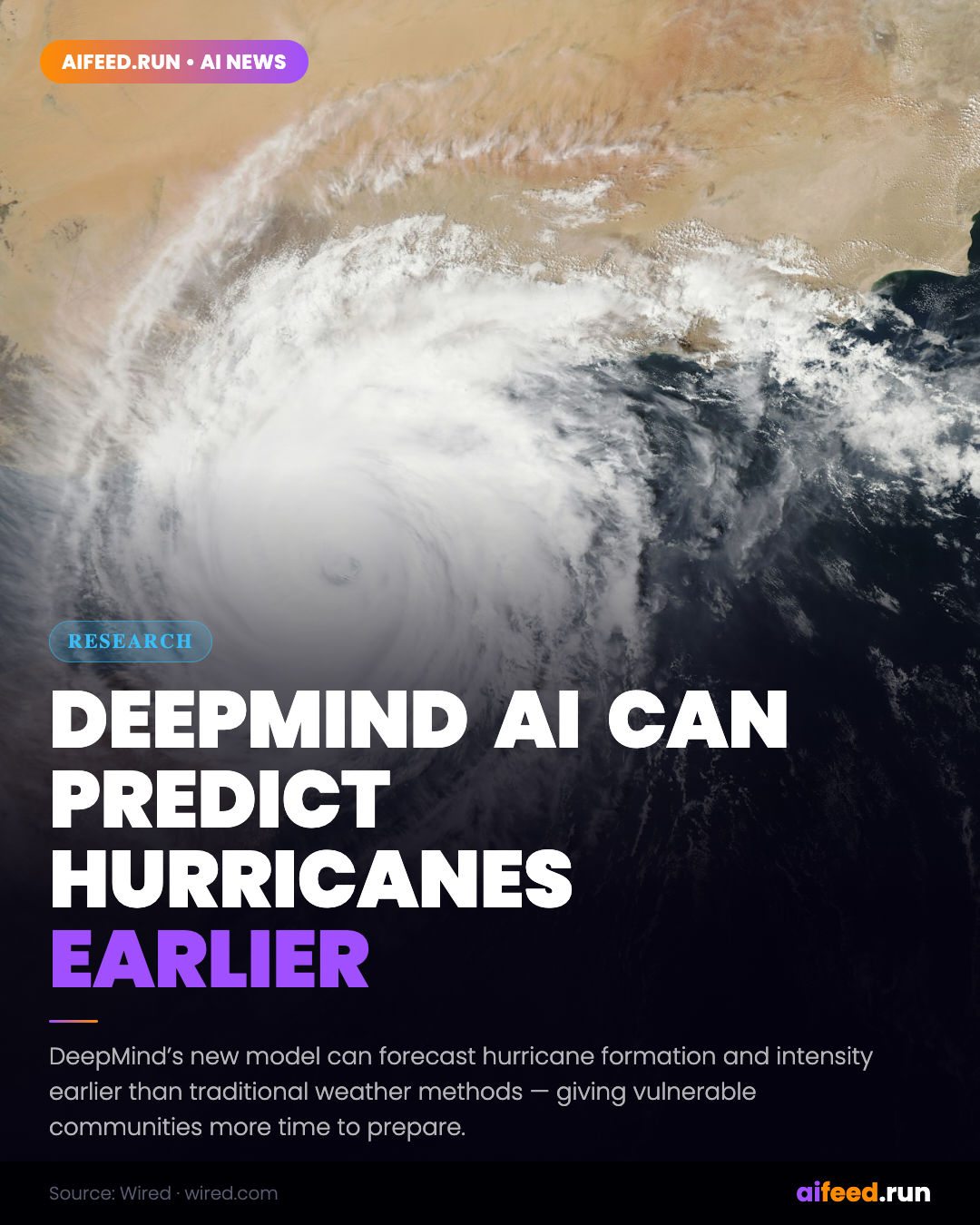 DeepMind's AI Can Predict Hurricanes Earlier Than Traditional Methods