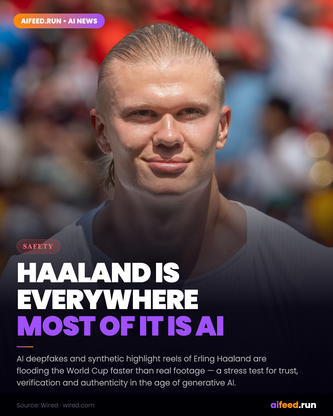 Erling Haaland Is Everywhere at the World Cup — Most of It Is AI