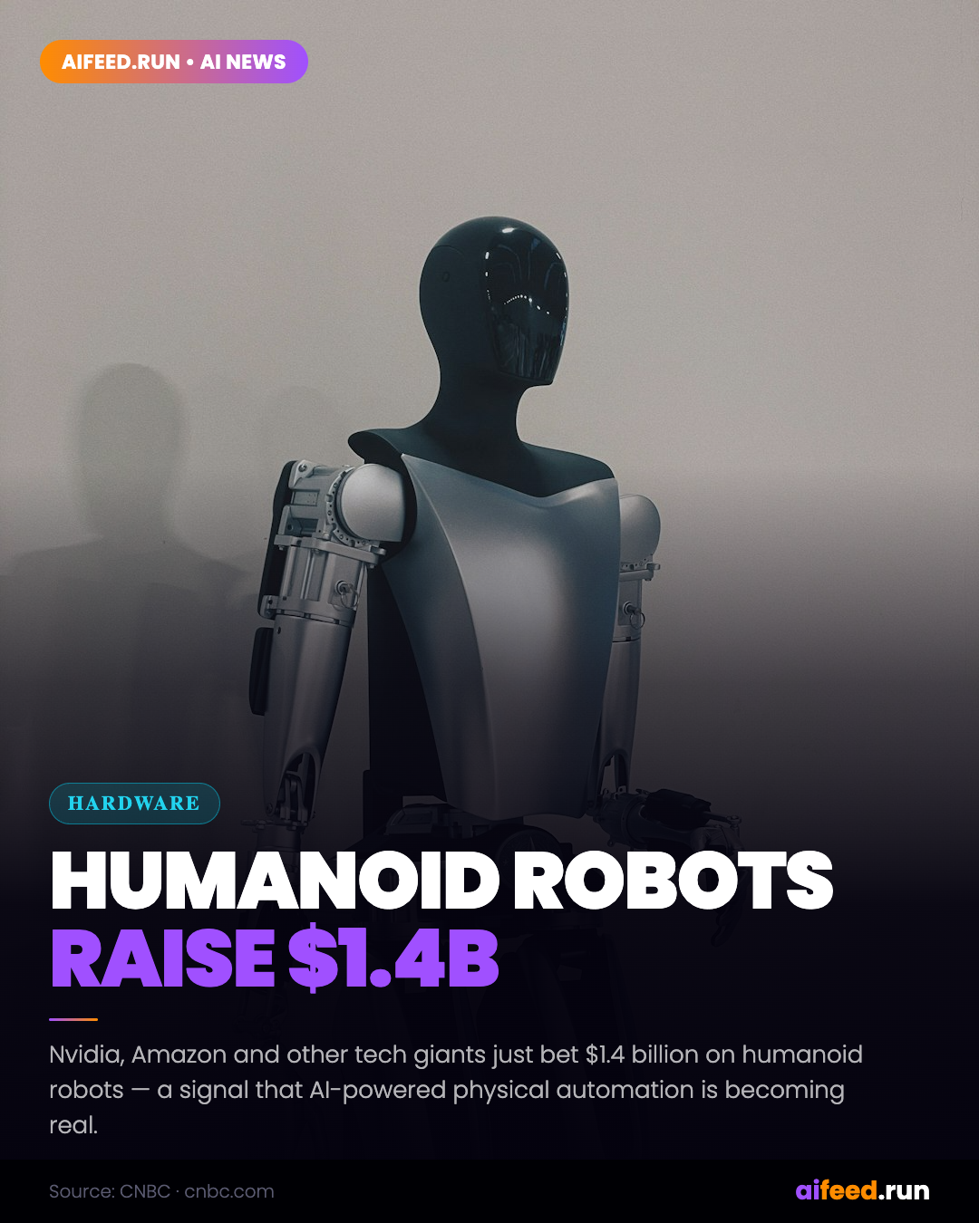 Humanoid Robotics Raises $1.4B from Nvidia, Amazon