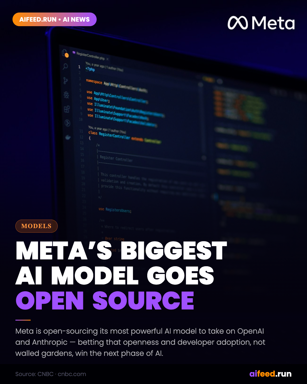 Meta Open-Sources Its Most Powerful AI Model to Take On OpenAI and Anthropic