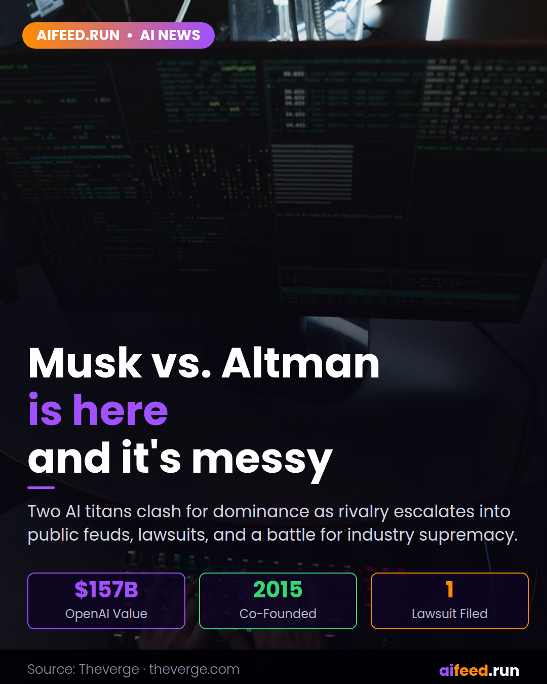 Musk vs. Altman is here, and it's going to get messy