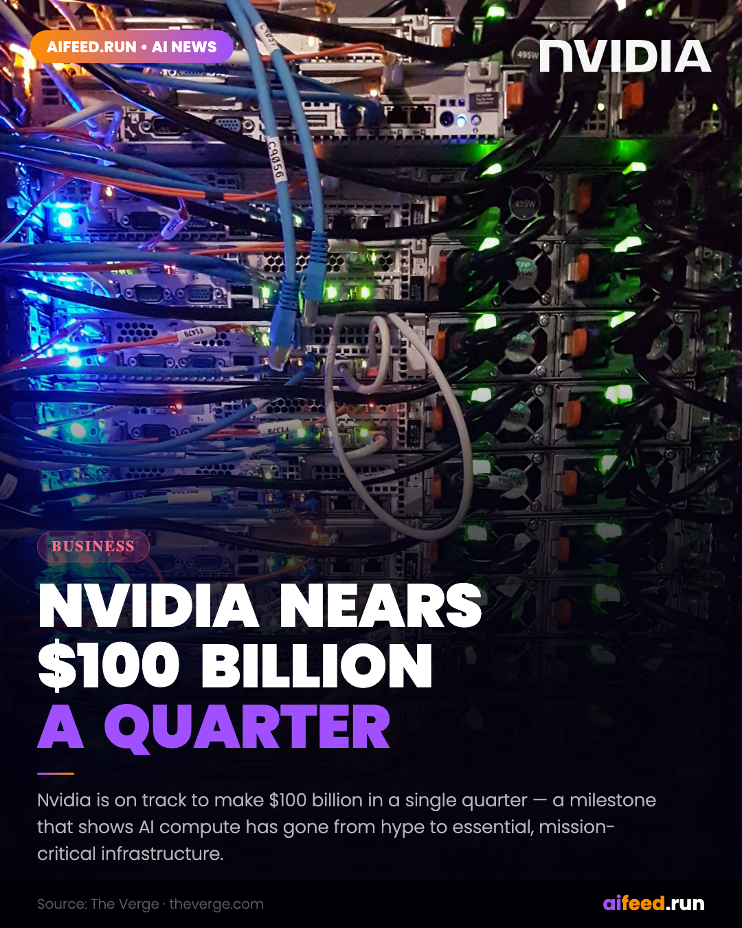 Nvidia Is About to Become a $100-Billion-a-Quarter Company