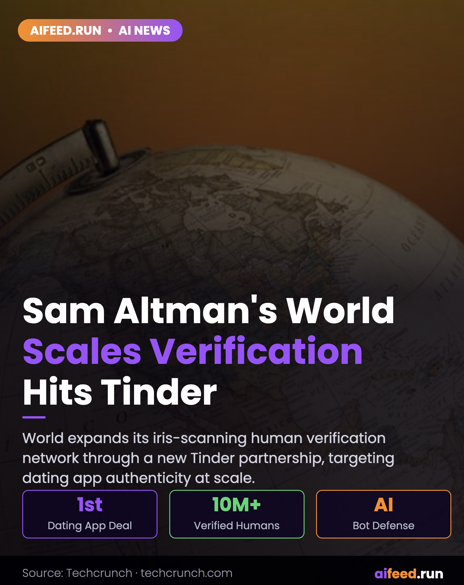 Sam Altman's project World looks to scale its human verification empire. First stop: Tinder.