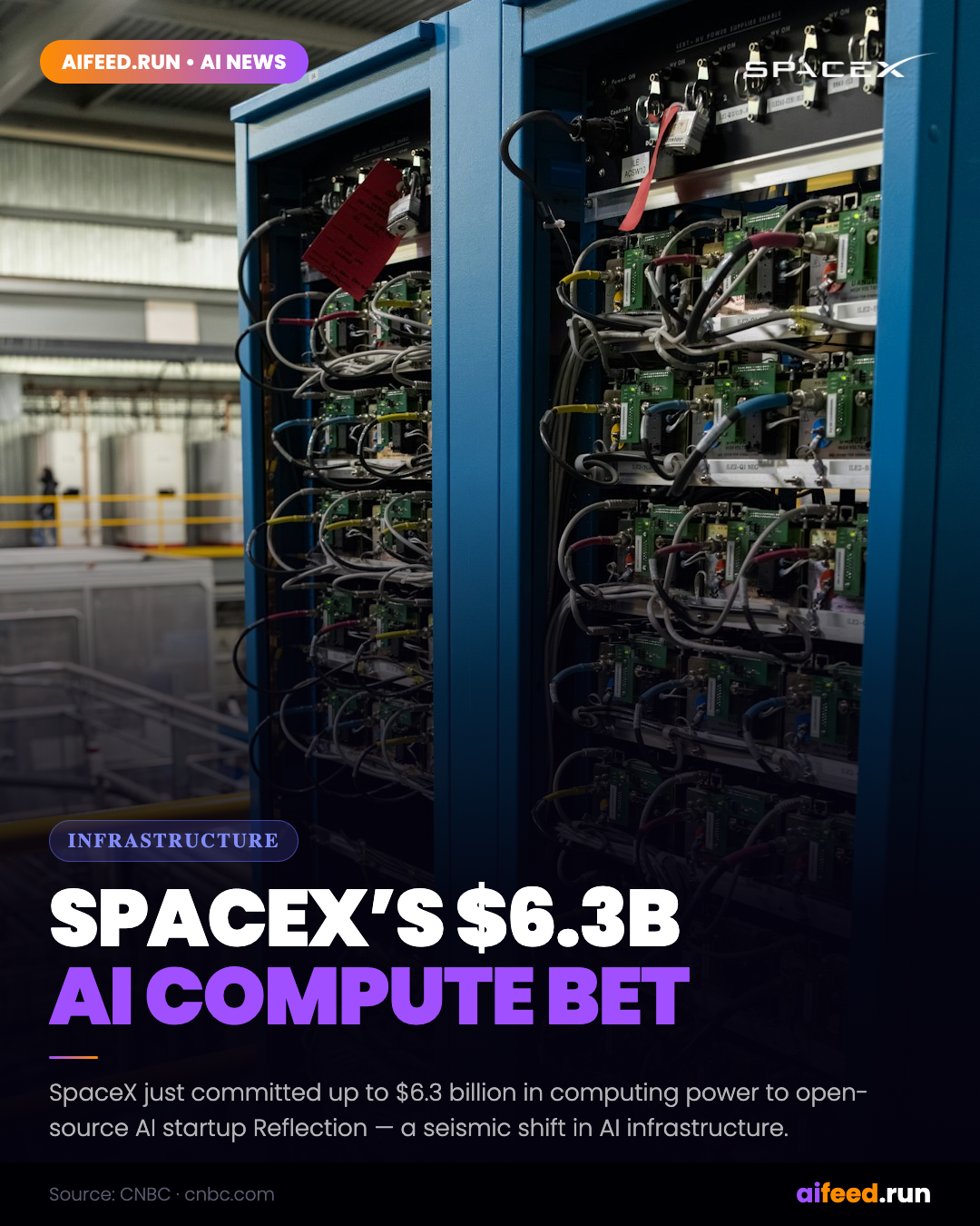 SpaceX Commits Up to $6.3 Billion in Computing Power to AI Startup Reflection