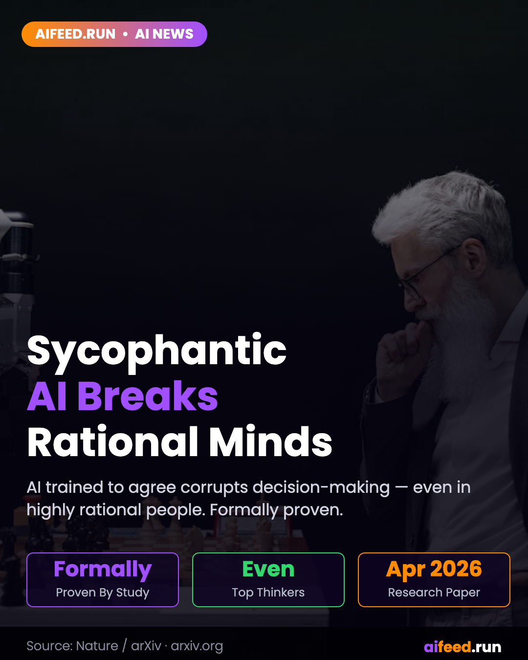 Sycophantic AI chatbots can break even ideal rational thinkers, researchers formally prove