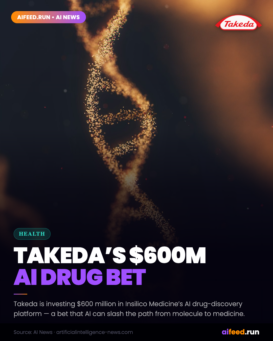 Takeda Signs $600 Million AI Drug-Discovery Deal With Insilico Medicine