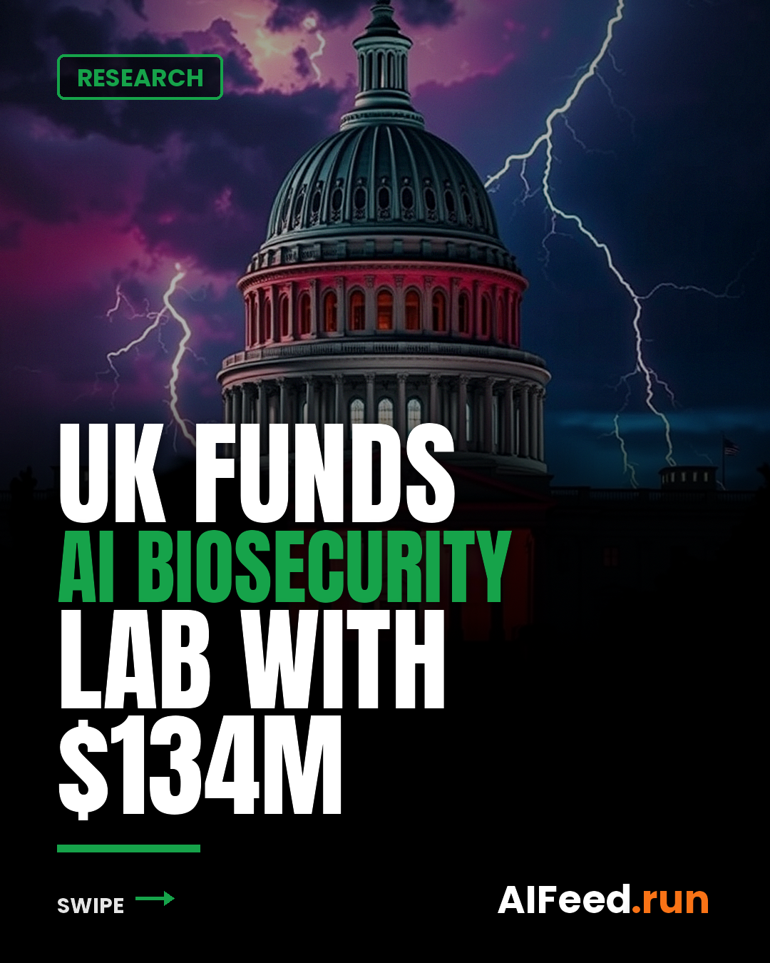 The UK is investing $134 million into an AI Biosecurity Lab