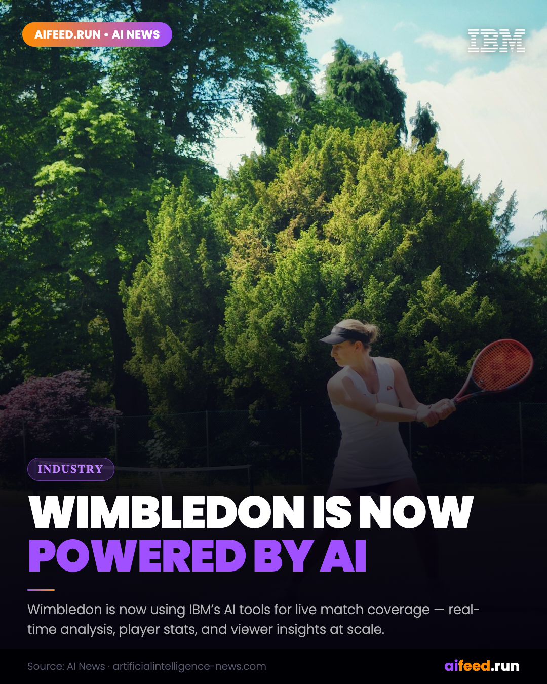 Wimbledon Is Now Powered by IBM's AI Tools for Live Match Coverage
