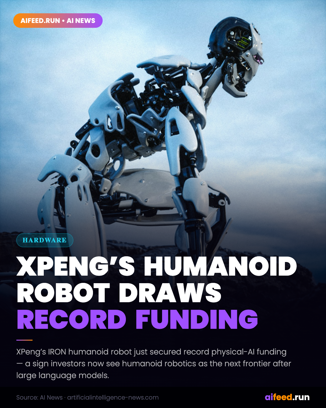 XPeng's IRON Humanoid Robot Draws Record Physical-AI Funding